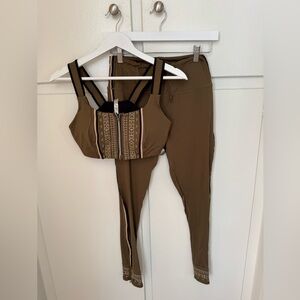 FP Movement embroidered leggings set